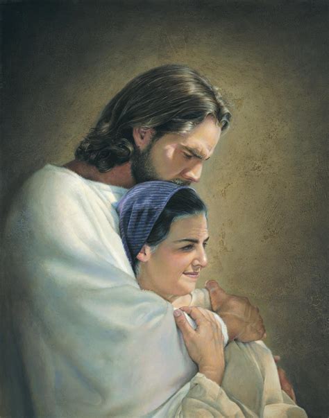 Mother By Liz Lemon Swindle Jesus Christ Standing Behind Mary