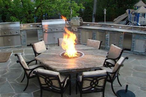 Does my new fire pit chair need to be assembled? Pleasant Outdoor Dining Table With Fire Pit The Landscape ...