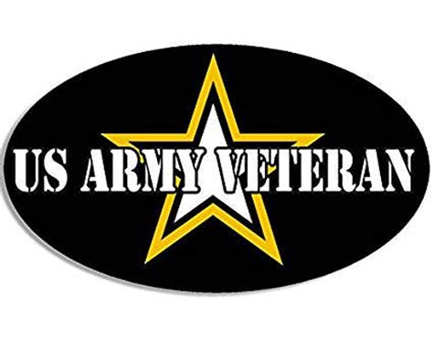 Oval Us Army Veteran Sticker Military Soldier Vet Etsy