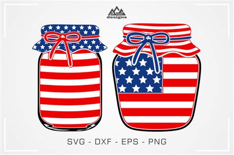 Check spelling or type a new query. Mason Jar Usa Flag Patriotic Svg Design By AgsDesign ...