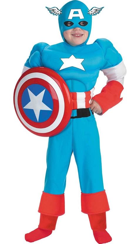 Boys Captain America Muscle Chest Costume Kids Costumes