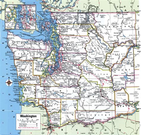 Washington Map With Countiesfree Printable Map Of Washington Counties