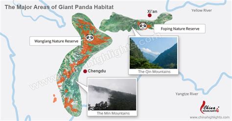 Maps Of Giant Pandas Giant Panda Distribution Map