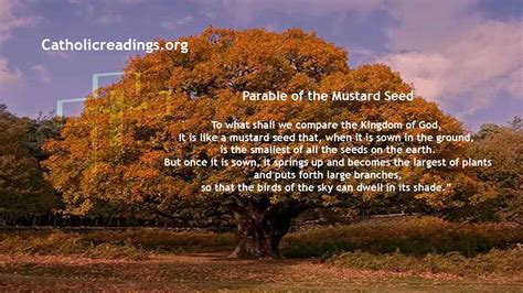 Parable Of The Mustard Seed Mark 430 32 Matthew 1331 35 Luke 13