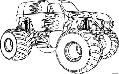 Cliquez sur l'image pour avoir la version prête à imprimer. Coloriage Monster Truck Voiture 4x4 Garcon Dessin Garcon à ...