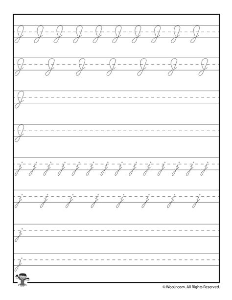 Just look at the difference between so if you've ever wondered how to write in cursive in your instagram bio, or in facebook or twitter posts, then i hope this generator has come in handy! Letter J | Woo! Jr. Kids Activities