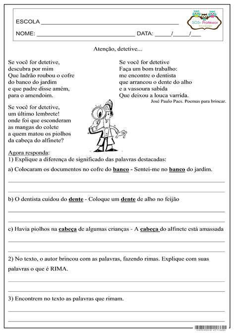 Interpretação De Texto Poema