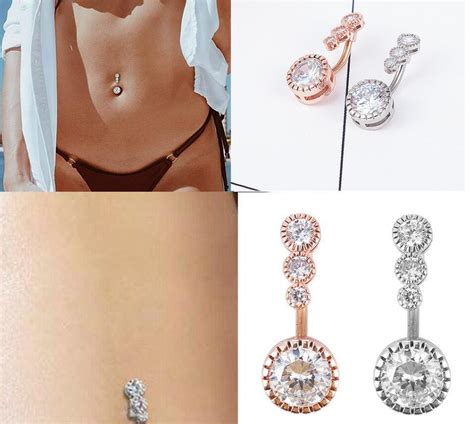 Sexy Dangling Navel Belly Button Rings Belly Piercing Crystal