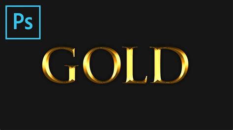 Photoshop Gold Text Effect Tutorial Youtube
