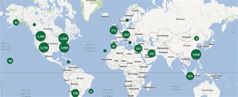 Maps Mania The World Wide Starbucks Map
