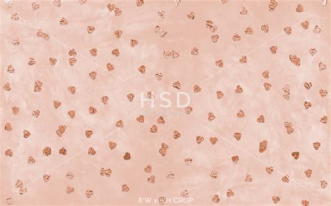 Rose Gold Hearts Valentines Day Photo Backdrop For Pictures