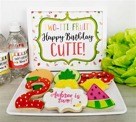 Tutti Fruitti Birthday Party Welcome Sign Two Tti Fruity Etsy