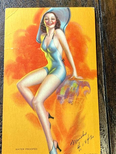 vintage 1942 sexy lady pin up print advertising trade mutoscope card ebay