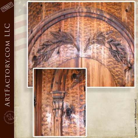 Rustic Log Cabin Door Custom Solid Wood Entrance Doors