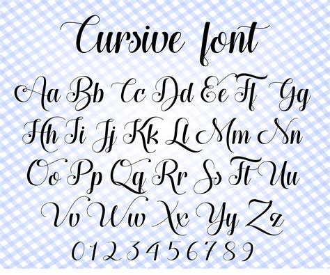 Svg Font For Cricut Cursive Font Svg Calligraphy Font Svg Etsy Images