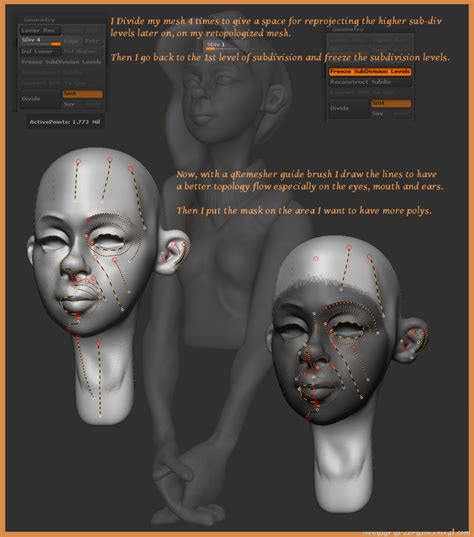 Tutorial on creating low poly mesh with qRemesher from high ress ...