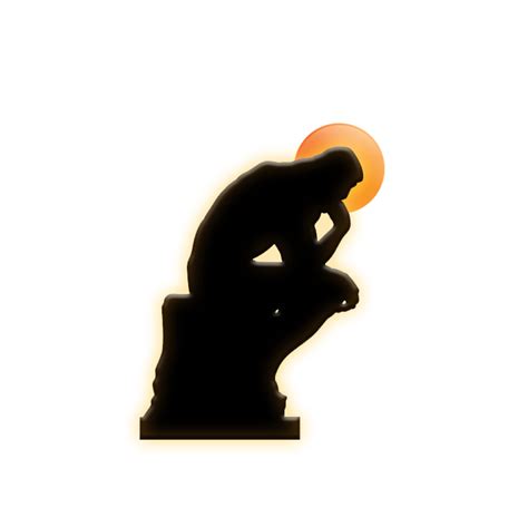 The Thinker Silhouette at GetDrawings | Free download