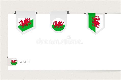 Wales Flag With Waving Effect Official Proportion Stock Vector