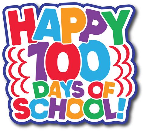 Happy 100 Days Of School Scrapbook Page Title Sticker Детский сад