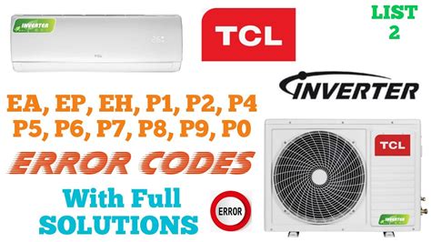Tcl Airconditing Error Codes And Solutions How To Solve The
