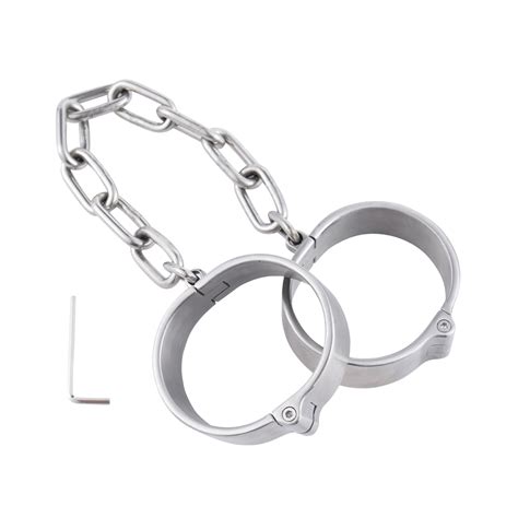 Stainless Steel Bondage Cuffs Ankle Cuffs Bondage Restraints Slave Bdsm