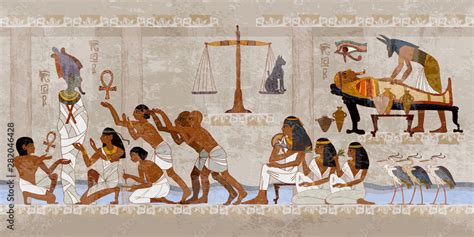 Poster Ancient Egypt Mummification Process Next World Religion Anubis