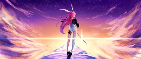Download Valkyrja Anime Girl Warrior Hot Honkai Impact 2560x1080
