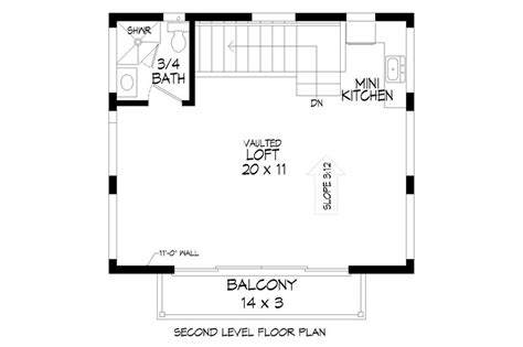 Contemporary Style House Plan 0 Beds 1 Baths 400 Sqft Plan 932 177