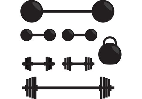 Silhouette Of Gym Vector Weights 82146 Vector Art At Vecteezy