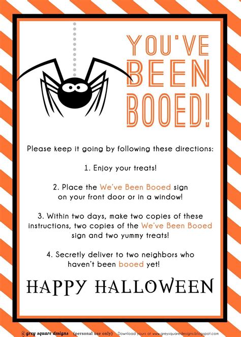 Grey Square Designs Youve Been Booed Free Printable Youve Been