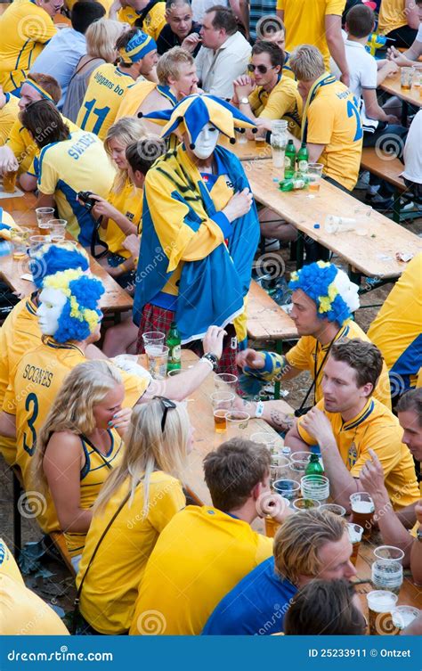 Swedish Football Fans On Euro 2012 Editorial Photo Image Of News Game 25233911