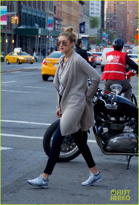Si Swimsuit Babe Gigi Hadid Lunches In East Village Hails Cab Photo