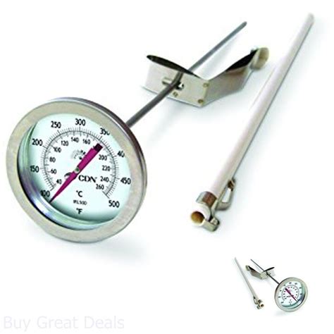 Long Stem Frying Thermometer Guage Turkey Fryer W Clip Instant Read