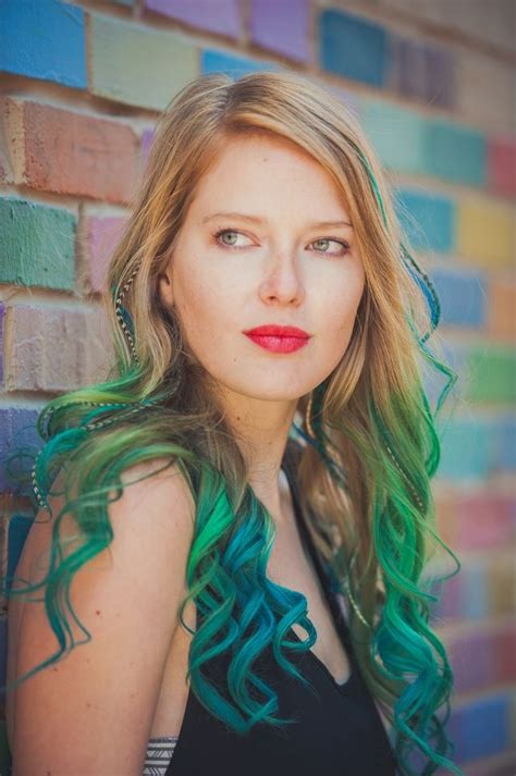 Green Blue Hair Chalk Hair Tint Hair Color And Cut