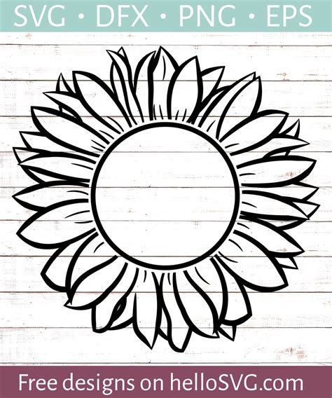 Sunflower Monogram 6 Svg Free Svg Files