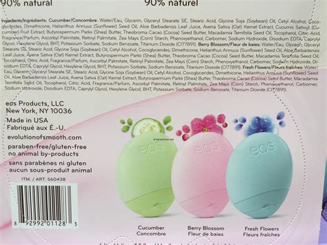 Eos Travel Hand Lotion Ingredients List By Flavors Harvey Costco