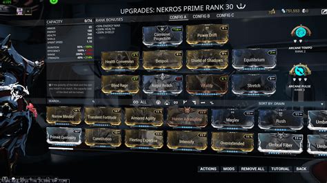 Nekros Prime God Build Rwarframe