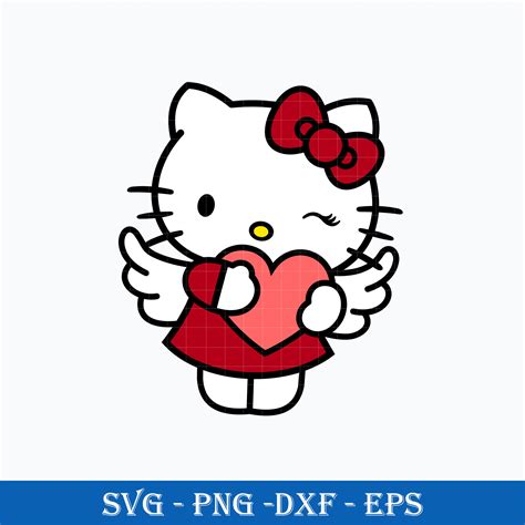 Hello Kiity Cupid SVG Kitty Valentine SVG Hello Kitty SVG Inspire Uplift