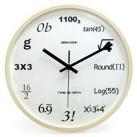 315cm Large Wooden Wall Clock Funny Math Time Home Decorative Watch