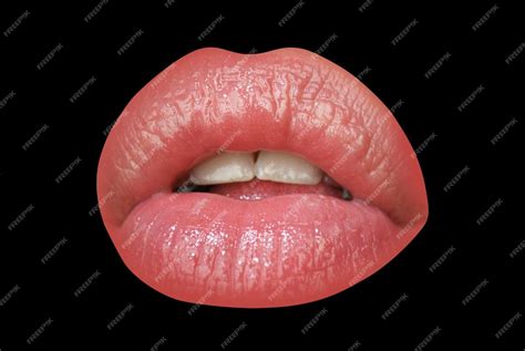 premium photo sensual woman with sensual lips closeup perfect natural lip female mouth plump