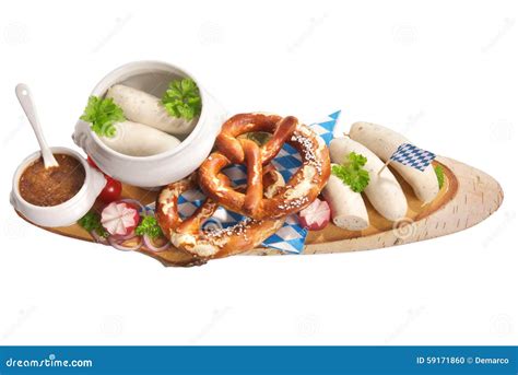 Bavarian Veal Sausage Breakfast Stock Photo Image Of Donnybrook