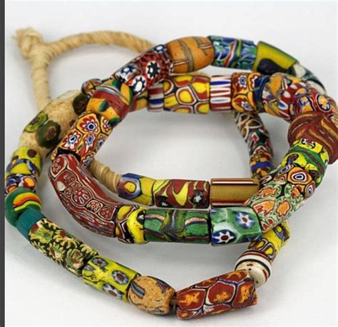 African Style Necklace African Trade Bead Jewelry African Trade Beads Egypt Jewelry Gems