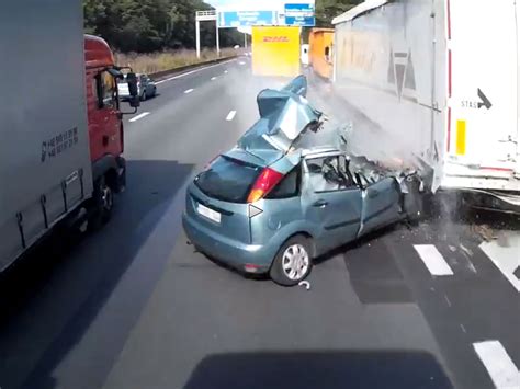 Driver In Belgium Survives The Most Deadly Of Crashes The Independent