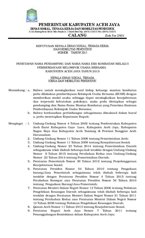 (DOC) SK PENDAMPING EKS KOMBATAN | Paman Arul Arul - Academia.edu