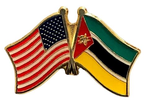 Mozambique Flag Friendship Lapel Pins World Flag Friendship Lapel Pin