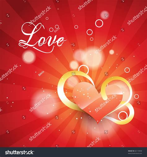 Beautiful Red Heart Vector Design Background 82110958 Shutterstock