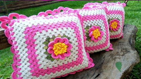 Aprende como tejer a crochet punto de flores con aumentos bien fácil. FUNDAS PARA COJINES TEJIDOS A CROCHET EN VARIADOS PUNTOS ...