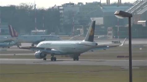 D Aizv Lufthansa Airbus A320 Sharklets Landing At Hamburg Airport Youtube