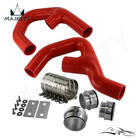 Red Silicone Intercooler Hose Fittings Fits For Vw Golf Mk Mkv Gti