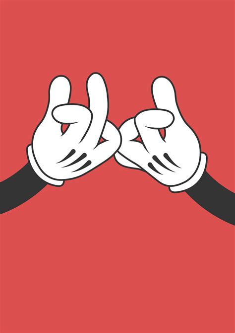 Download Two Mickey Mouse Hands Making A Gesture Wallpaper